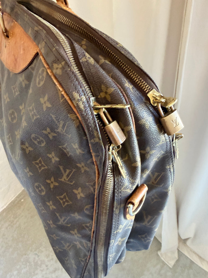 Louis Vuitton Alize – rejsetaske – brun monogram canvas taske – secondhand