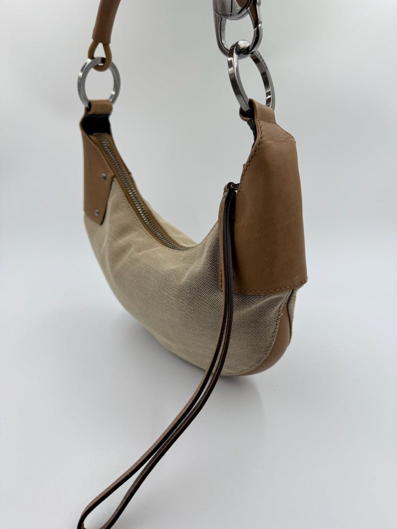 Gucci - Halfmoon Hobo - Beige Linen - Secondhand