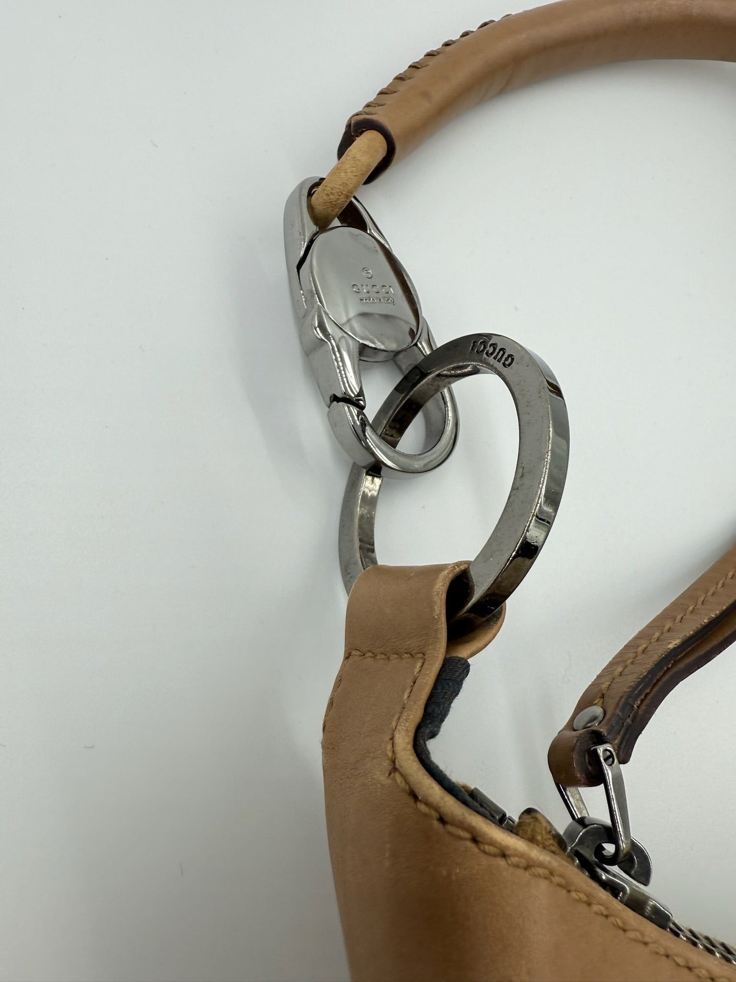 Gucci - Halfmoon Hobo - Beige Linen - Secondhand