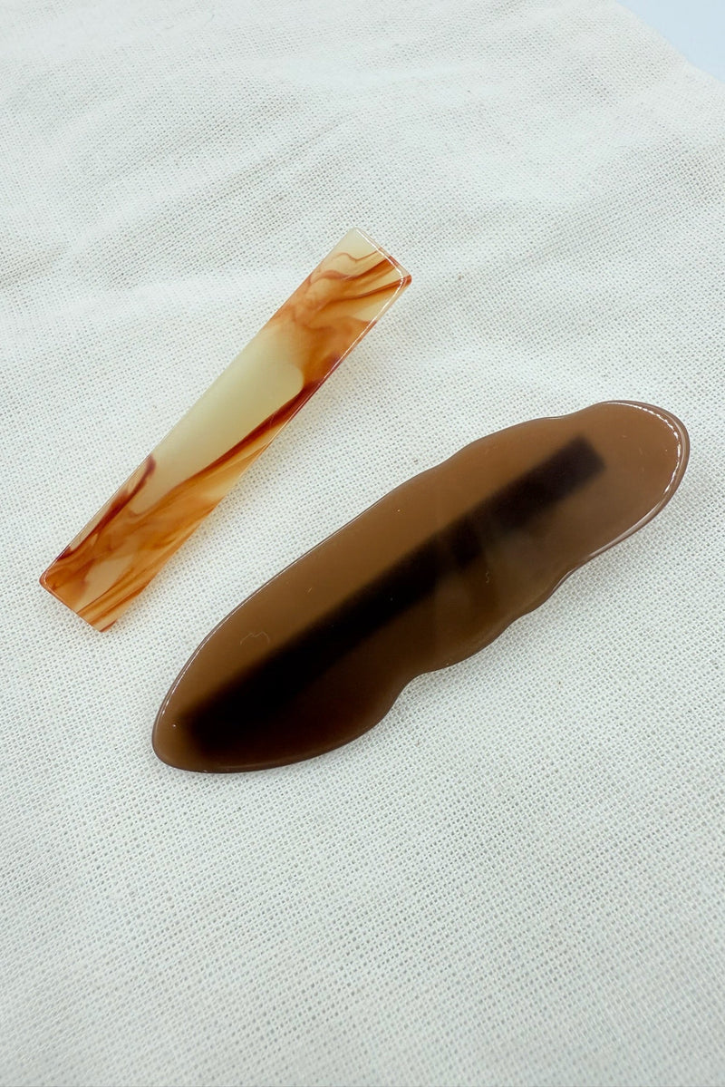 The Collection - Hårklemmer - Brown/Beige - Mora