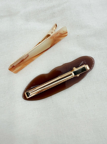 The Collection - Hårklemmer - Brown/Beige - Mora