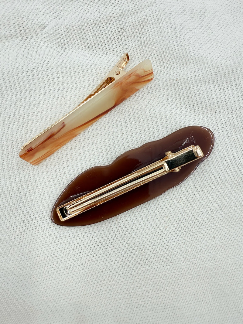 The Collection - Hårklemmer - Brown/Beige - Mora
