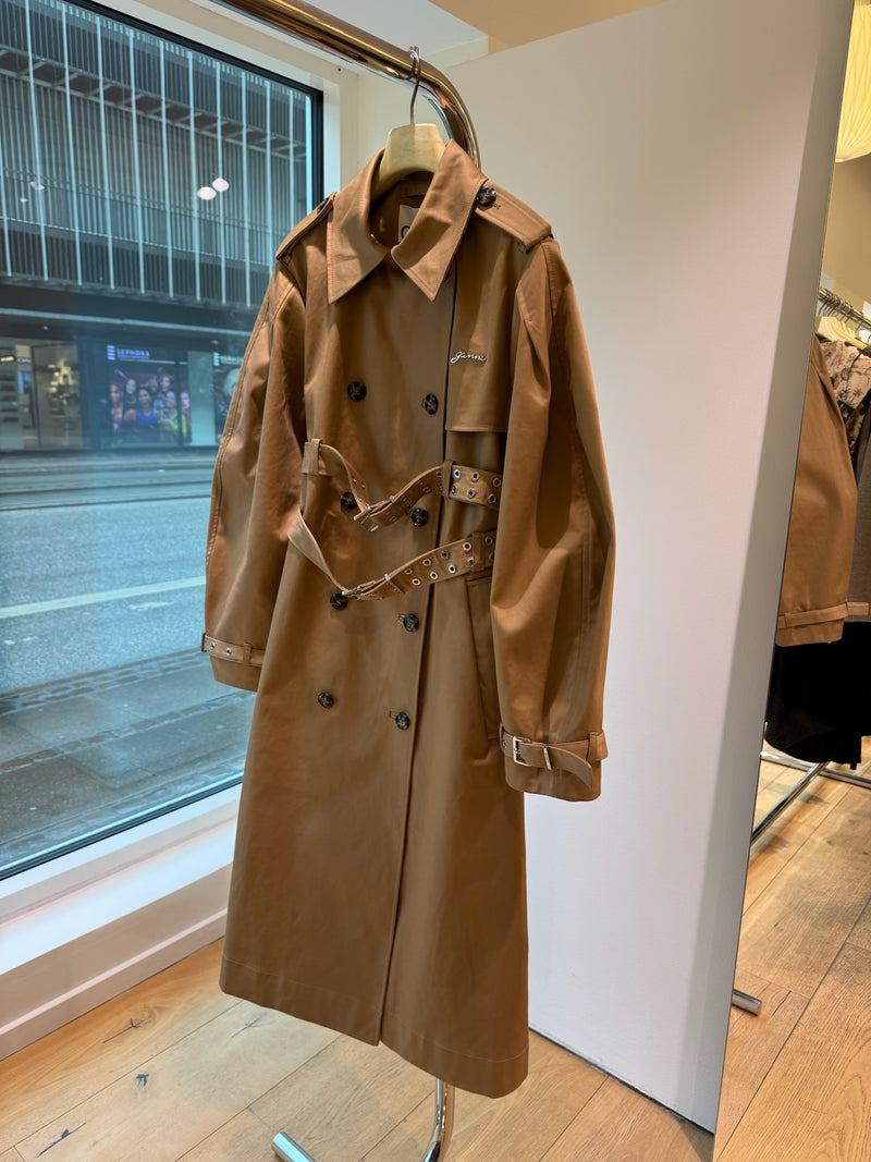 GANNI - Trenchcoat - Camel - Tiger's eye