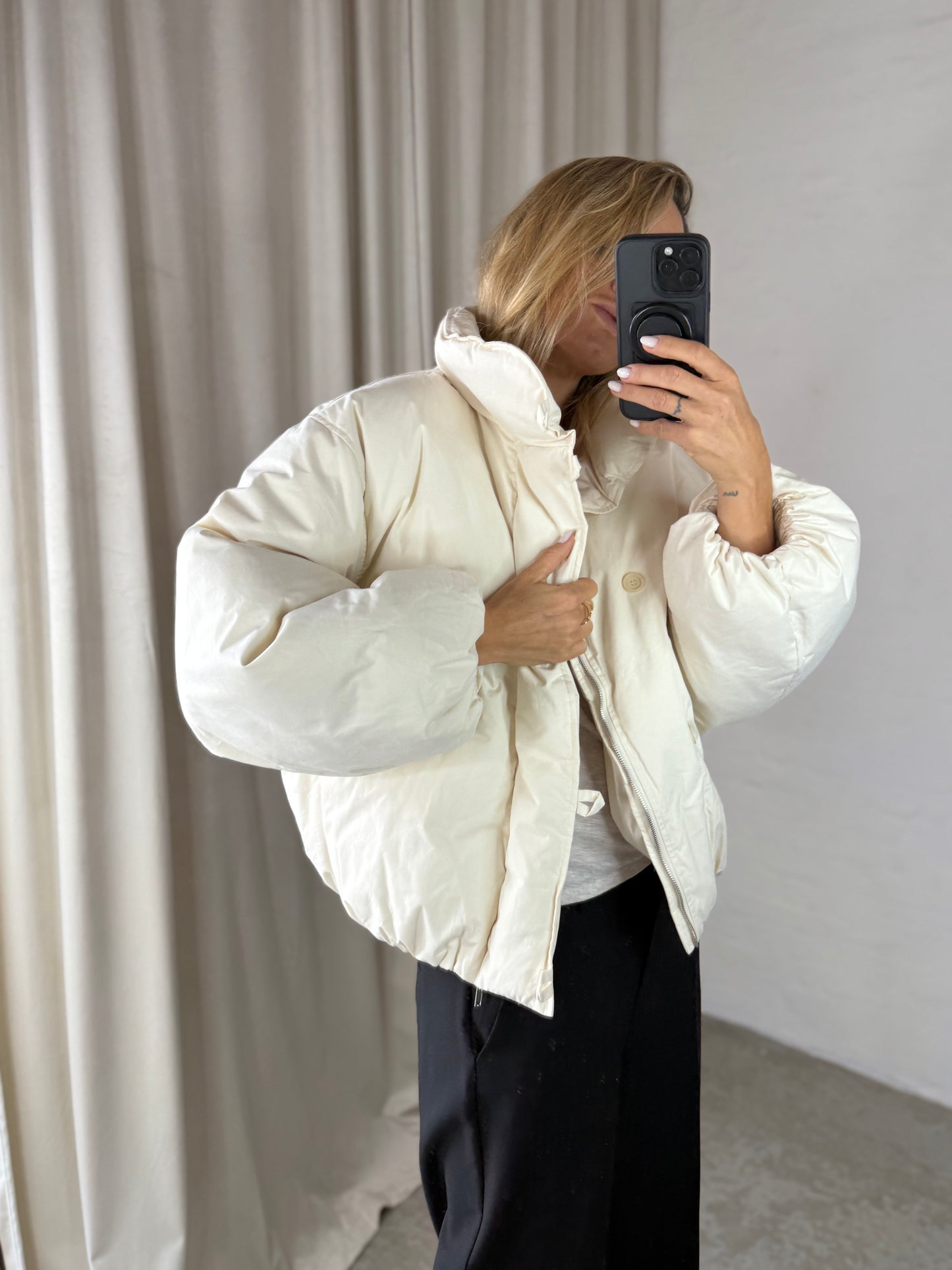 The Collection - Puffer Jakke - Off White - Gia