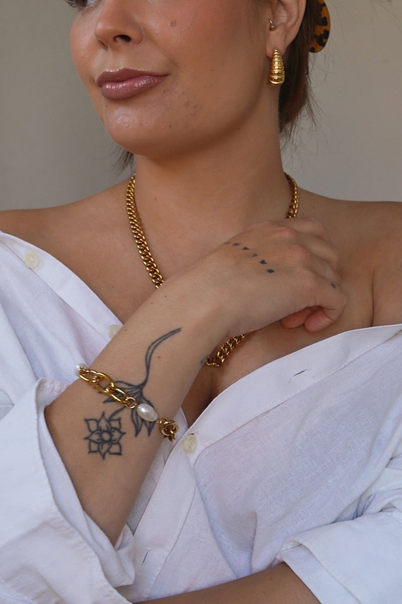 Nine - Pearl Chain Bracelet