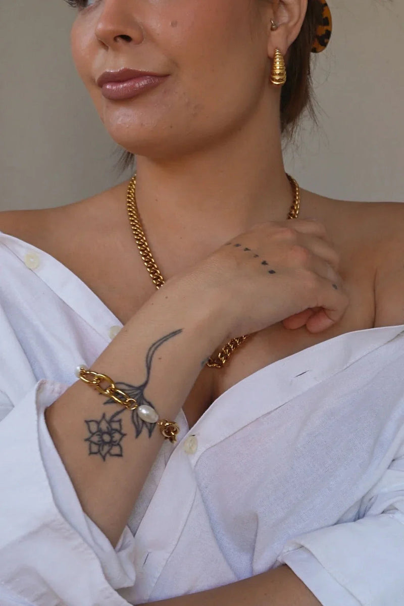 Nine - Pearl Chain Bracelet - Stilkompagniet.dk