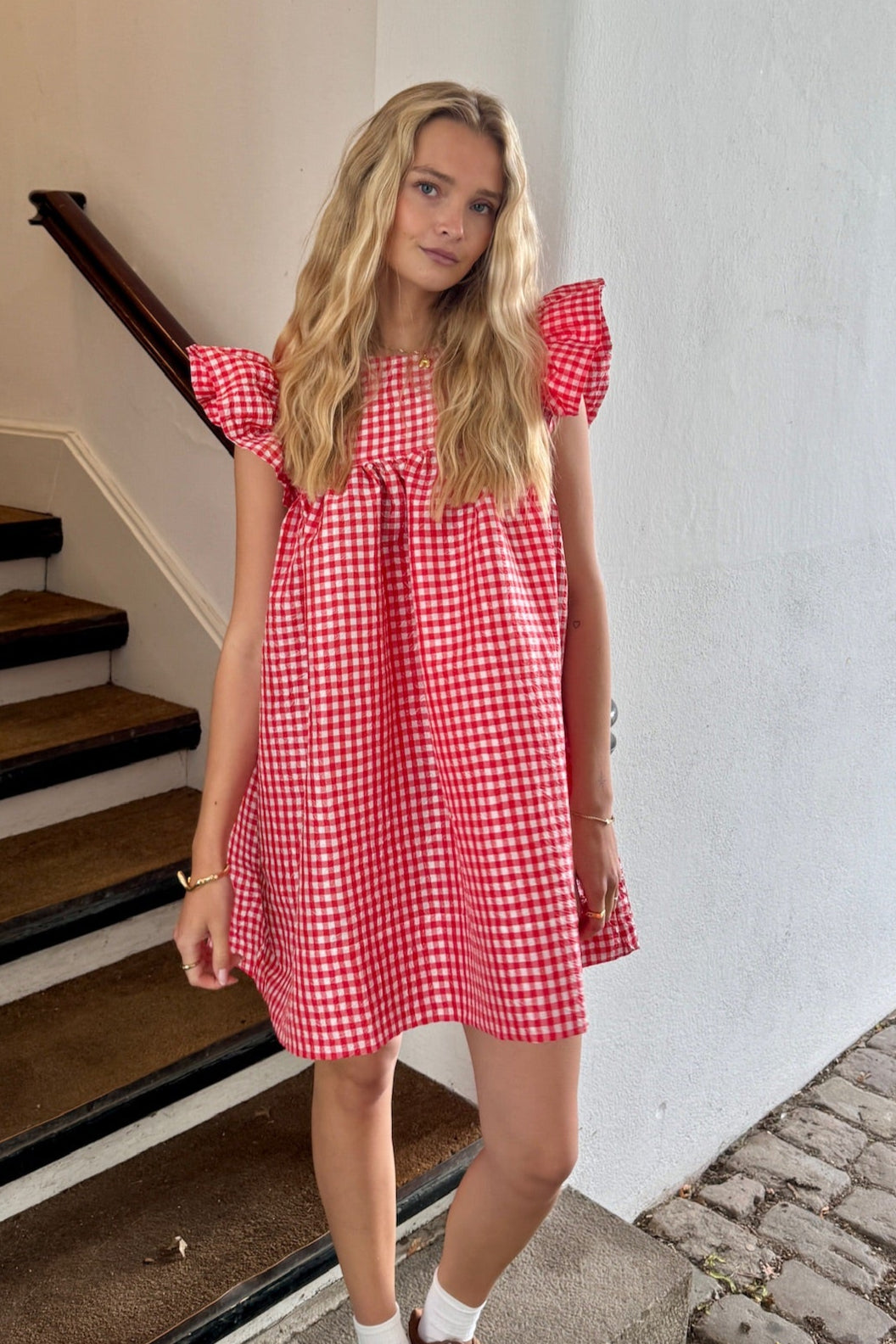 GANNI - Kjole - Red Alert - Taffeta W0844