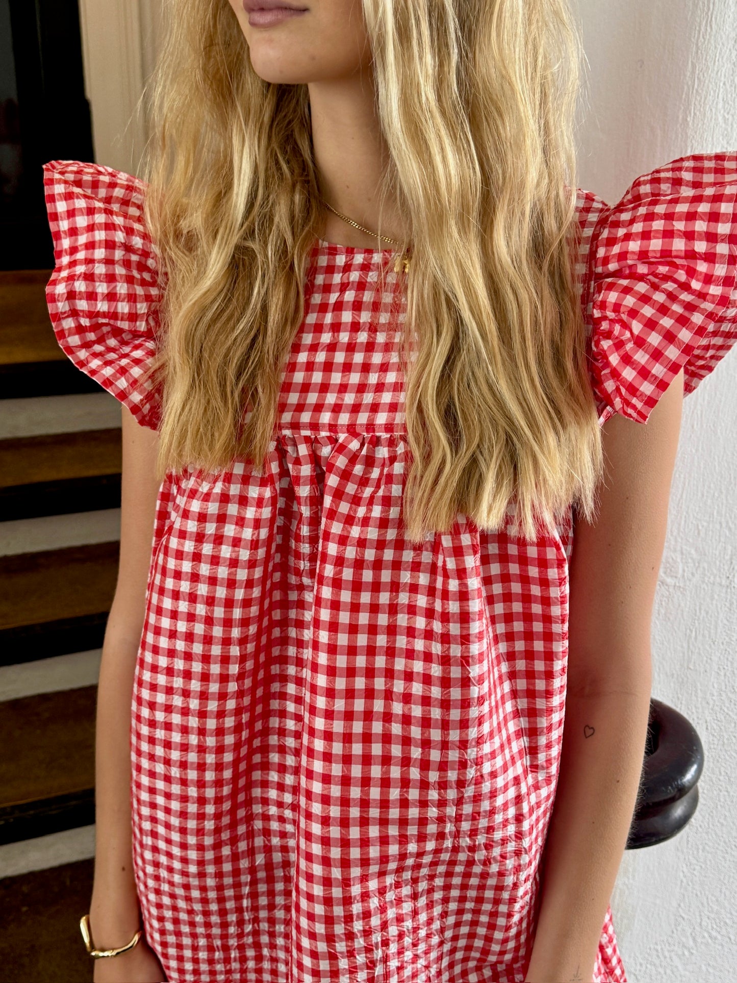 GANNI - Kjole - Red Alert - Taffeta W0844