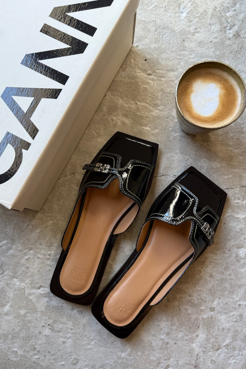 Ganni - Sandal - Black - Butterfly naplack S2987