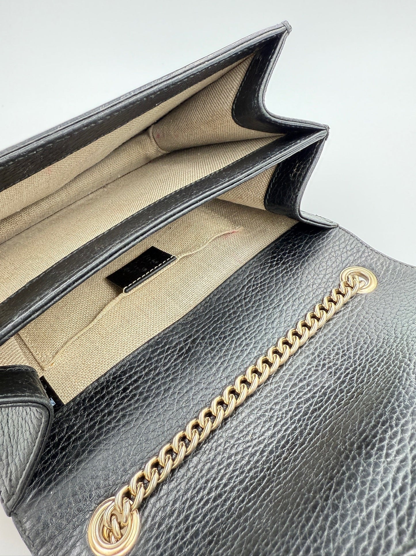 Gucci - Taske - Sort - GG Interlocking Shoulder Bag - Secondhand