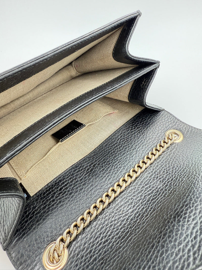 Gucci - Taske - Sort - GG Interlocking Shoulder Bag - Secondhand