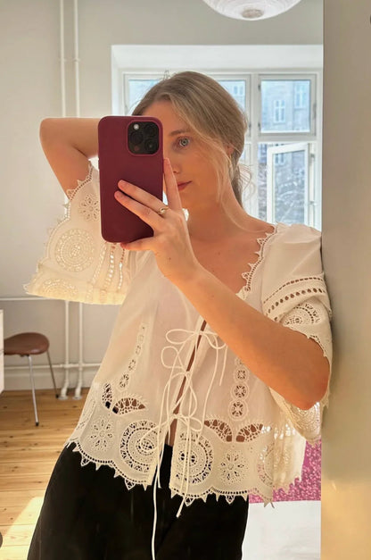 Sissel Edelbo - Skjorte - White - Anja sss - Stilkompagniet.dk