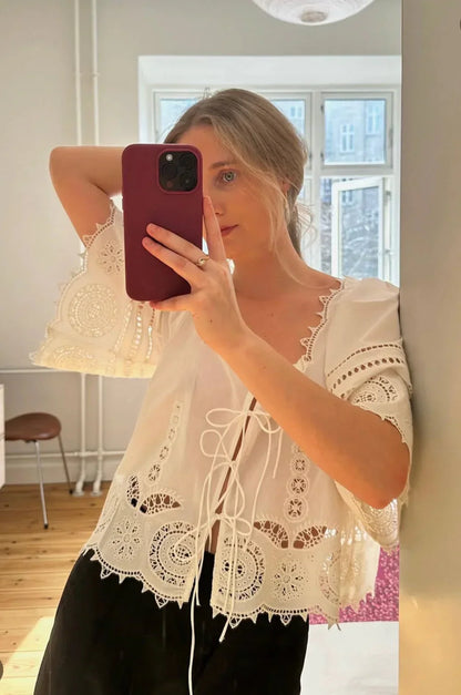 Sissel Edelbo - Skjorte - White - Anja sss - Stilkompagniet.dk