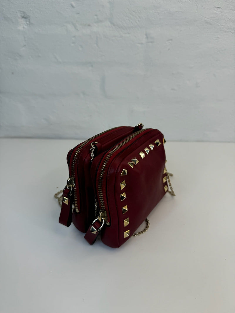Valentino - Garavani Rockstuds - Rød - Crossbody - Secondhand - Stilkompagniet.dk