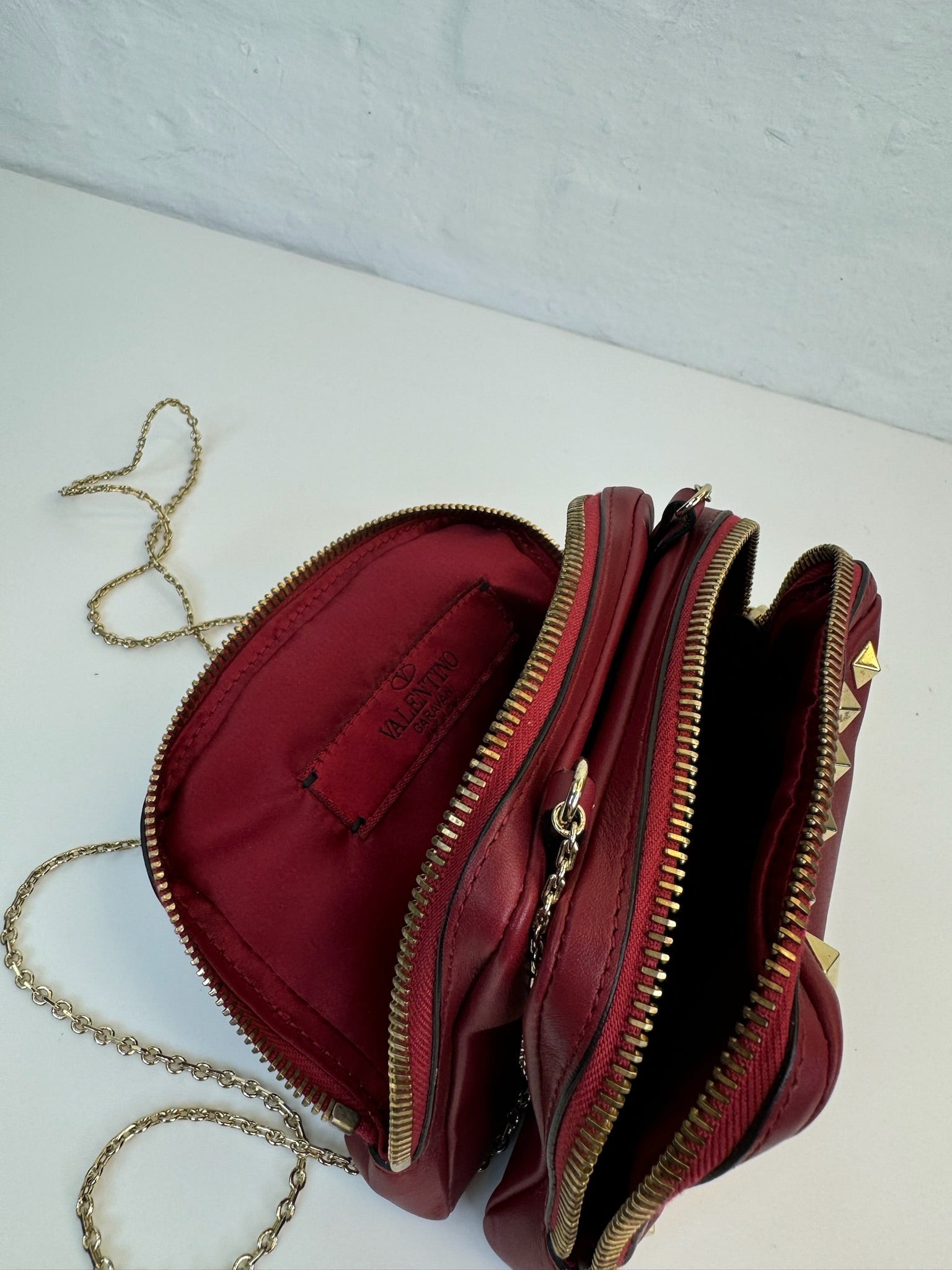 Valentino - Garavani Rockstuds - Rød - Crossbody - Secondhand - Stilkompagniet.dk