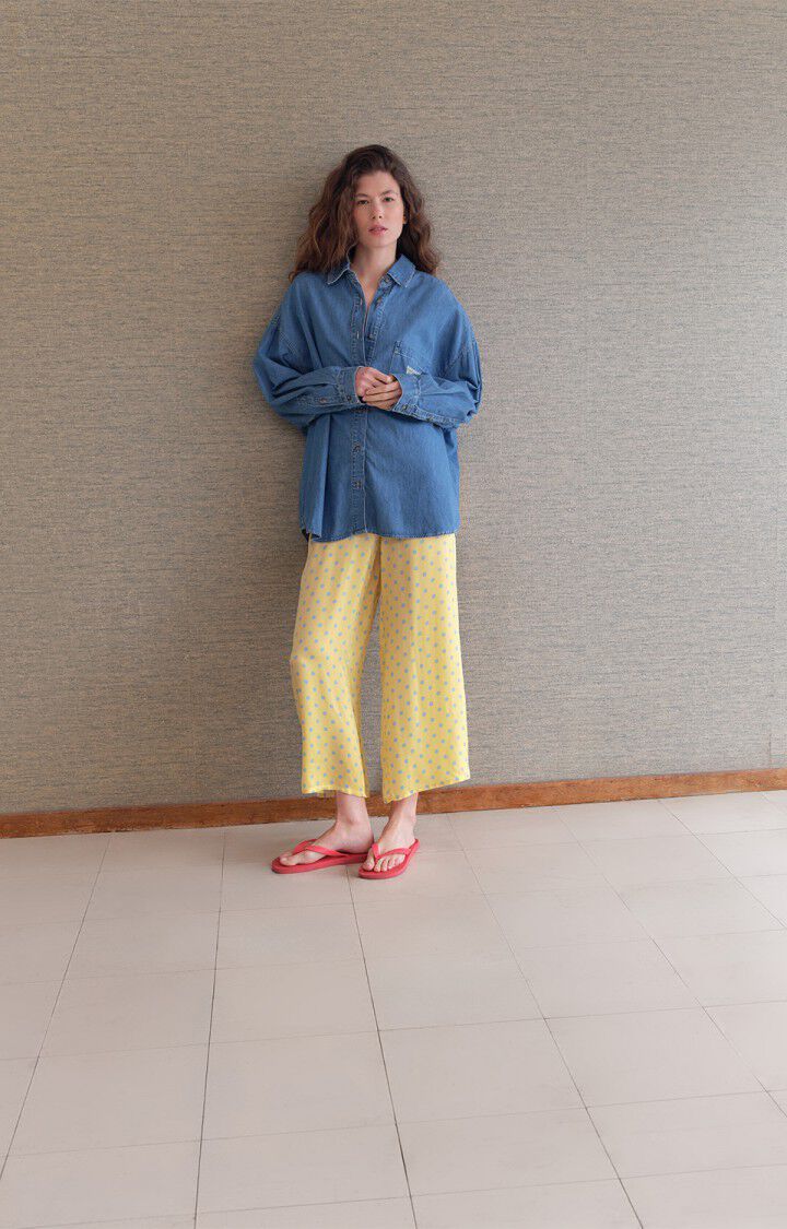 American Vintage - Skjorte - Medium Blue - Chemise Izeway