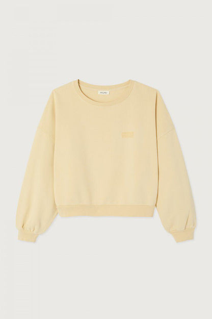 Lækker sweatshirt fra American Vintage i den flotte, lysegule farve Lemonade Vintage packshot