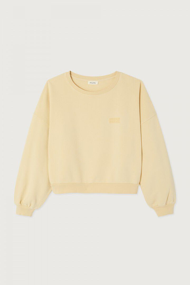 Lækker sweatshirt fra American Vintage i den flotte, lysegule farve Lemonade Vintage packshot