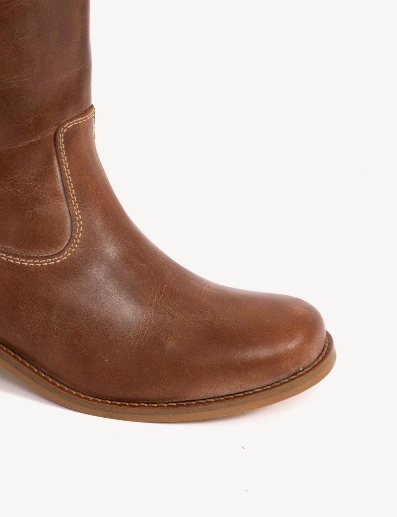 Dico - Skind Støvle - Cognac - Julia Gaucho (Bemærk preorder)