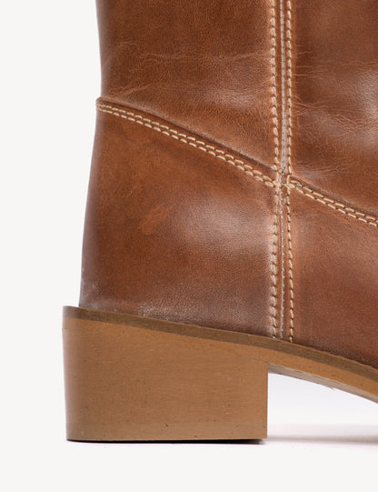 Dico - Skind Støvle - Cognac - Julia Gaucho (Bemærk preorder)