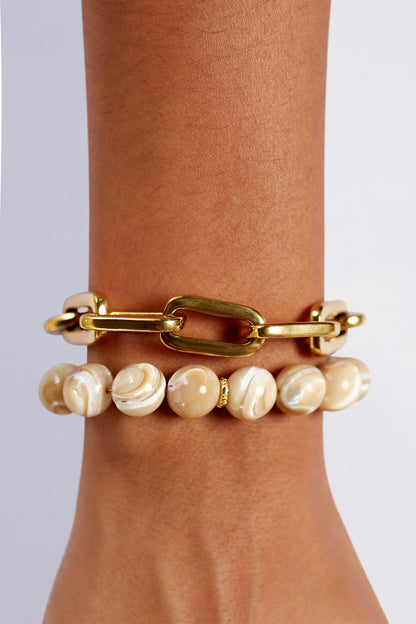 Anni Lu - Armbånd - Cream - Jetset Gems Bracelet