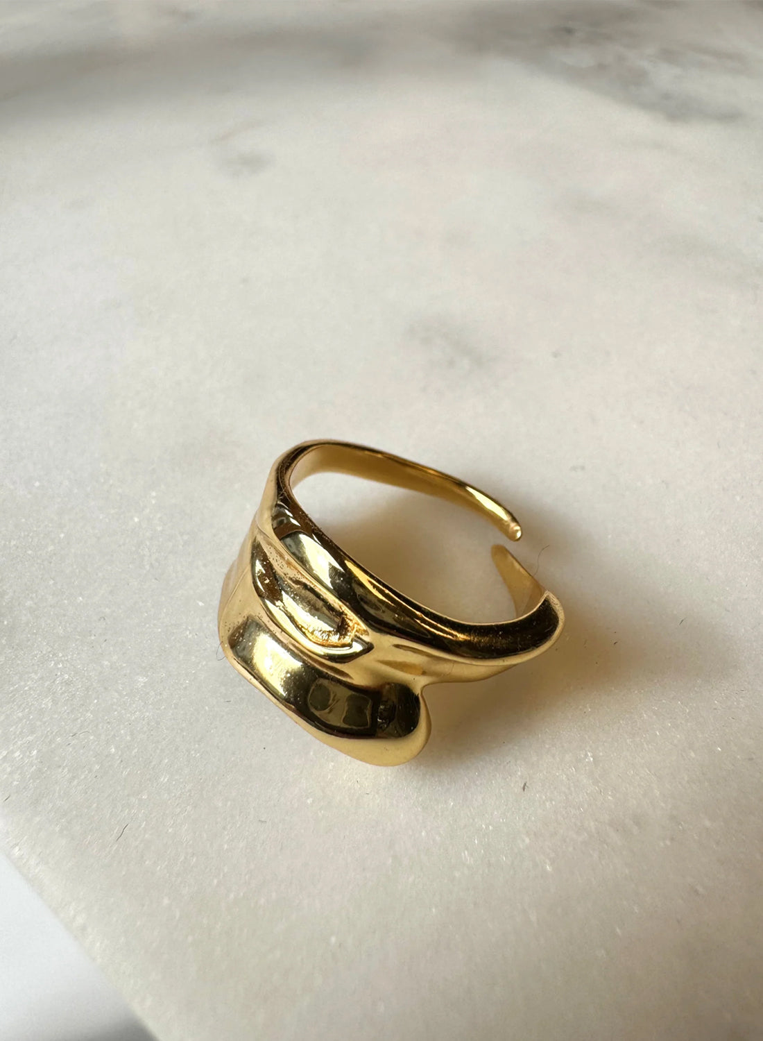 Andcopenhagen - Justerbar ring - Tess 18 karat guldbelagt 925 Sterling sølv