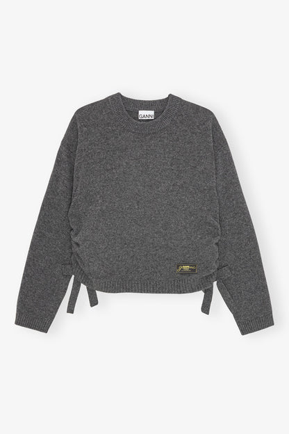 Ganni - Sweater - Grå - Future oversized Strik