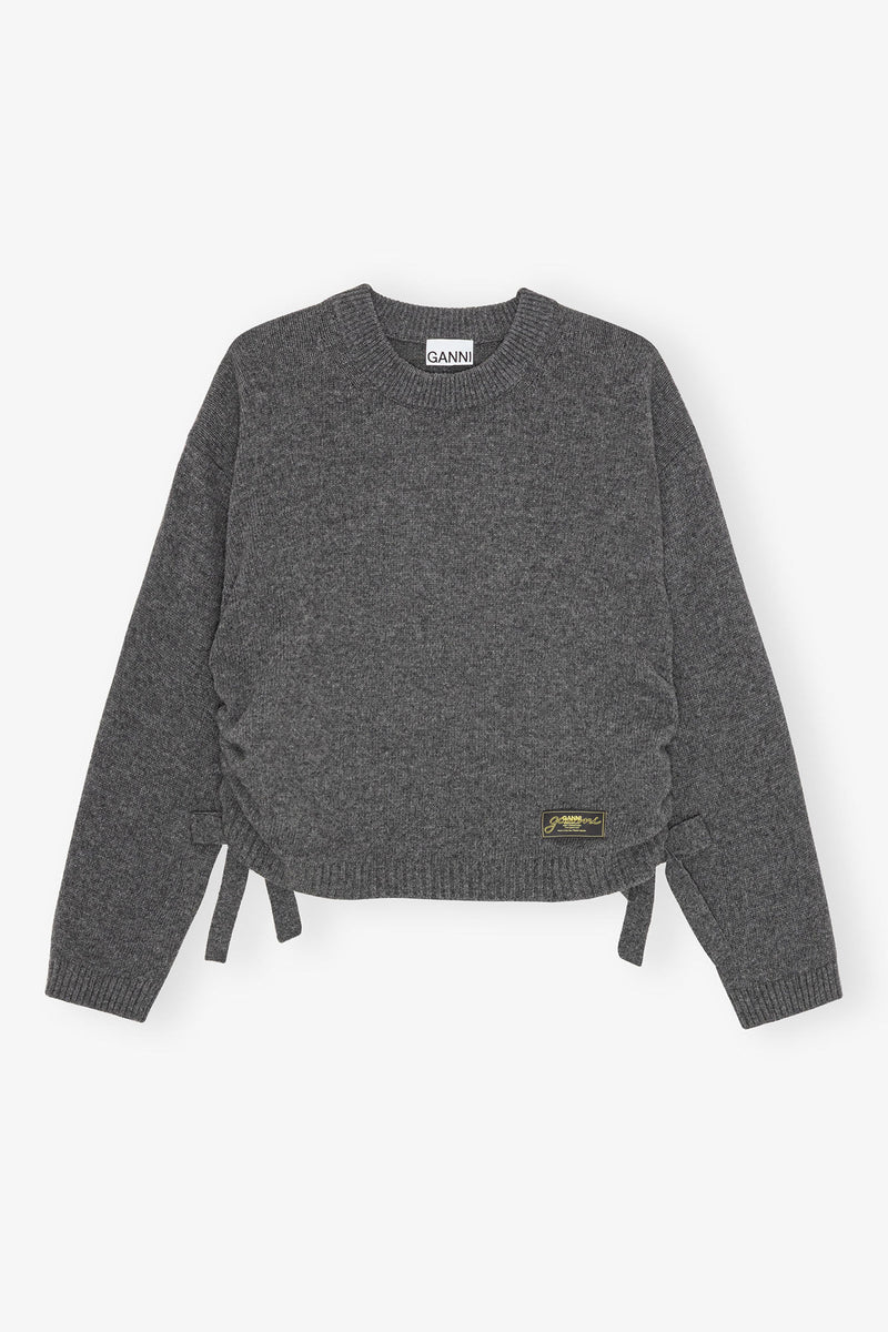 Ganni - Sweater - Grå - Future oversized Strik