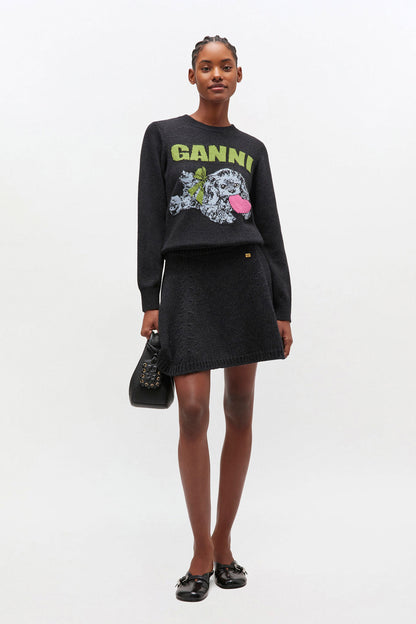 Ganni - Nederdel - Phanthom - Chunky Wool Skirt - K2582