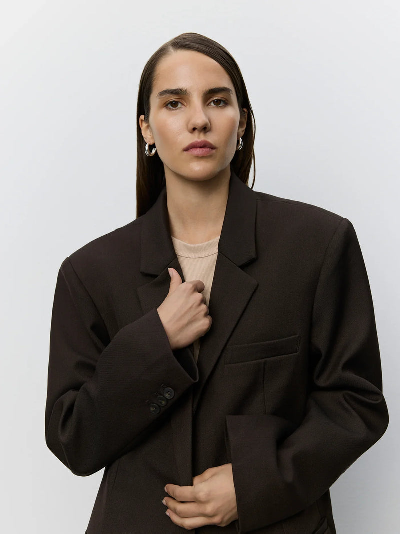 Sofie Schnoor - Blazer - Dark brown - Kaisw, billede 6