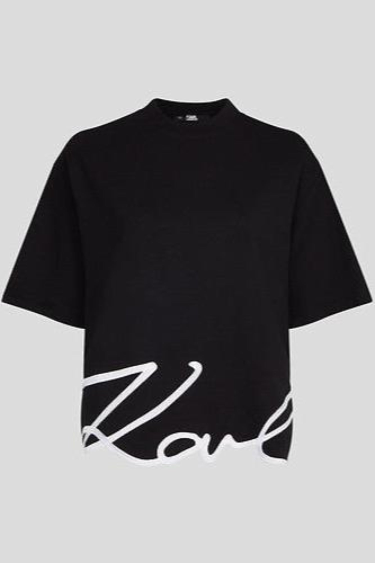 Karl Lagerfeld - T-shirt - Sort/hvid - Signature hem