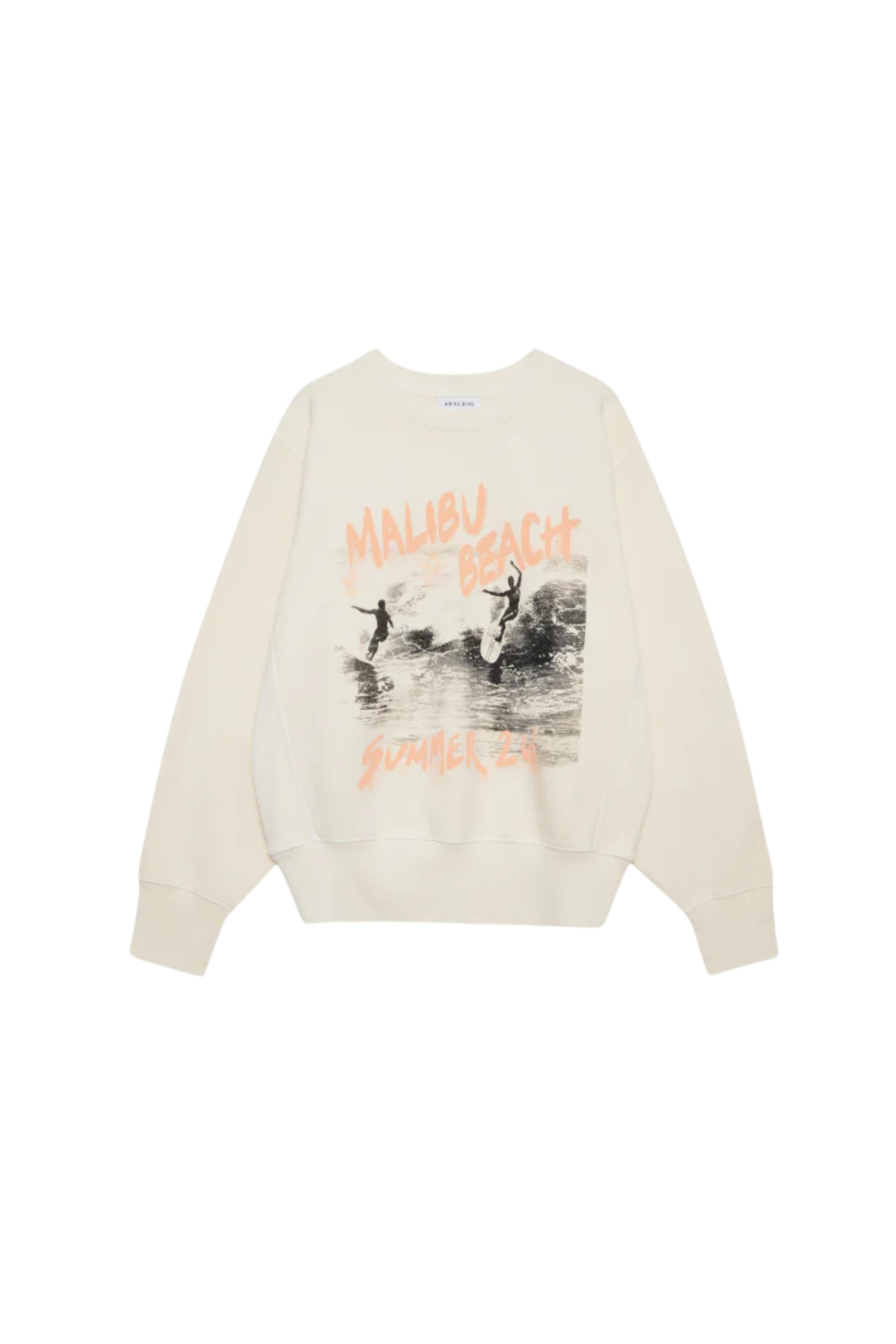 Anine Bing - Sweatshirt - Washed Buttercream - Harry Shrunken Surfer