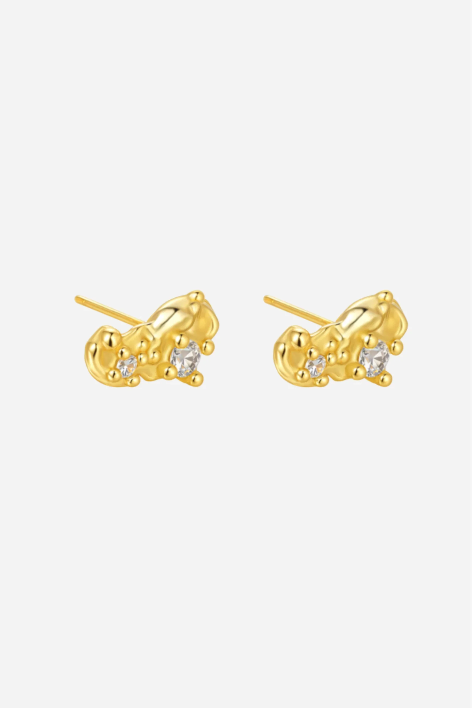 Andcopenhagen - Øreringe studs - 18 karat Guldbelagt 925 Sterlingsølv - Amelie - Stilkompagniet.dk