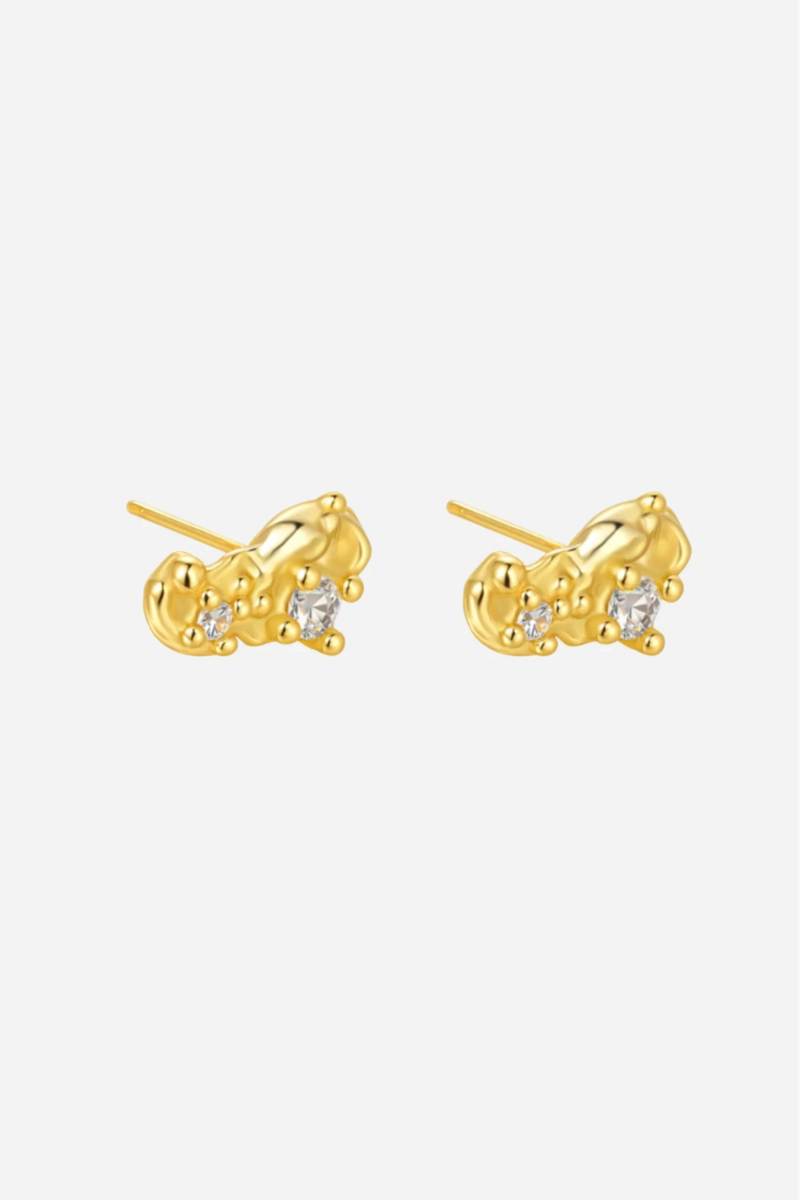 Andcopenhagen - Øreringe studs - 18 karat Guldbelagt 925 Sterlingsølv - Amelie - Stilkompagniet.dk