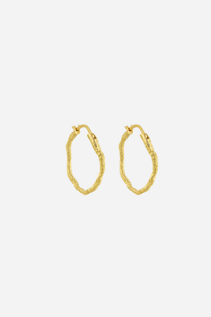Andcopenhagen - Øreringe hoops - 18 karat guldbelagt 925 sterlingsølv- Sicca small Gold