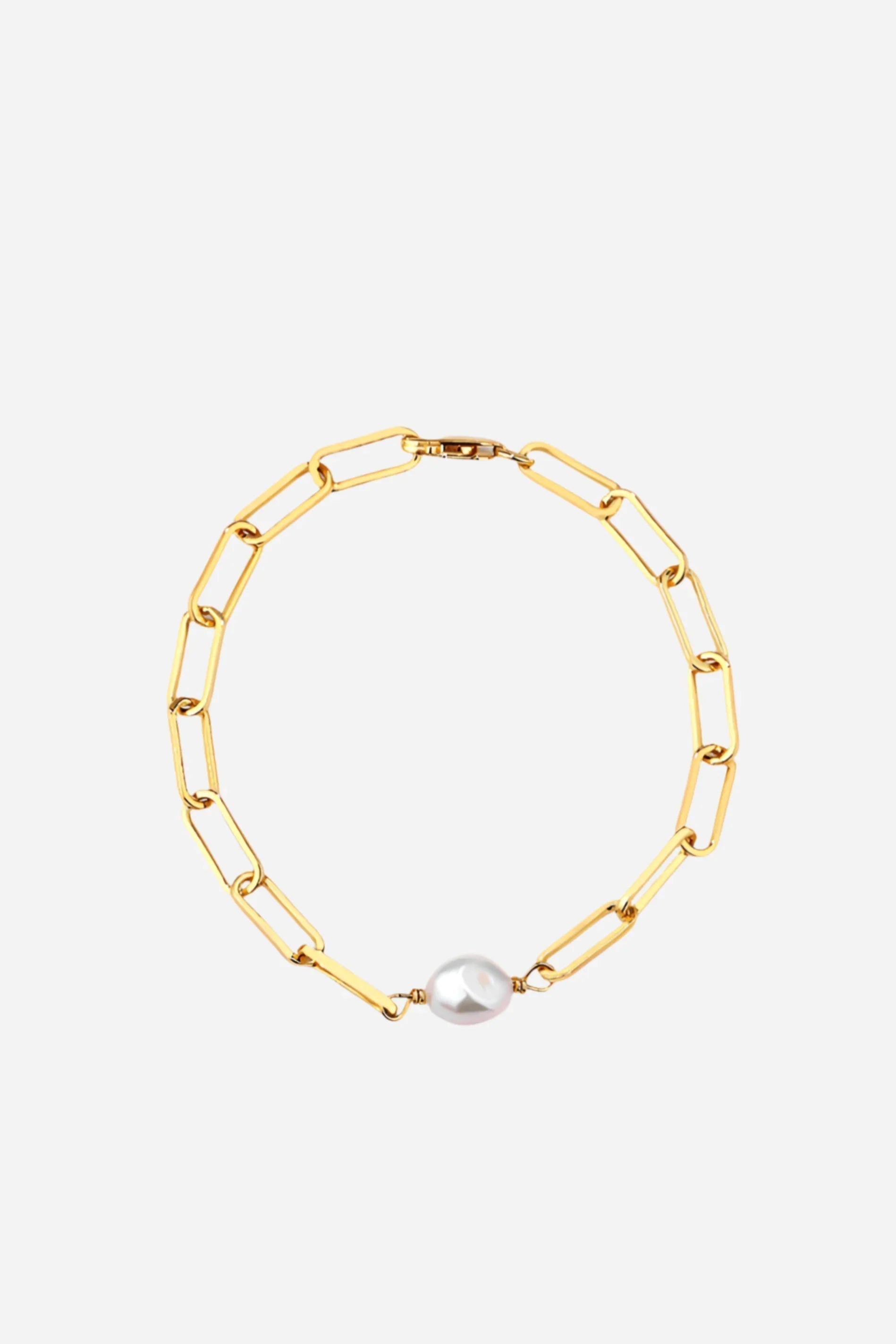 Andcopenhagen  Jewelry - Armbånd - 18 karat guldbelagt - Sanni Chunky Pearl chain