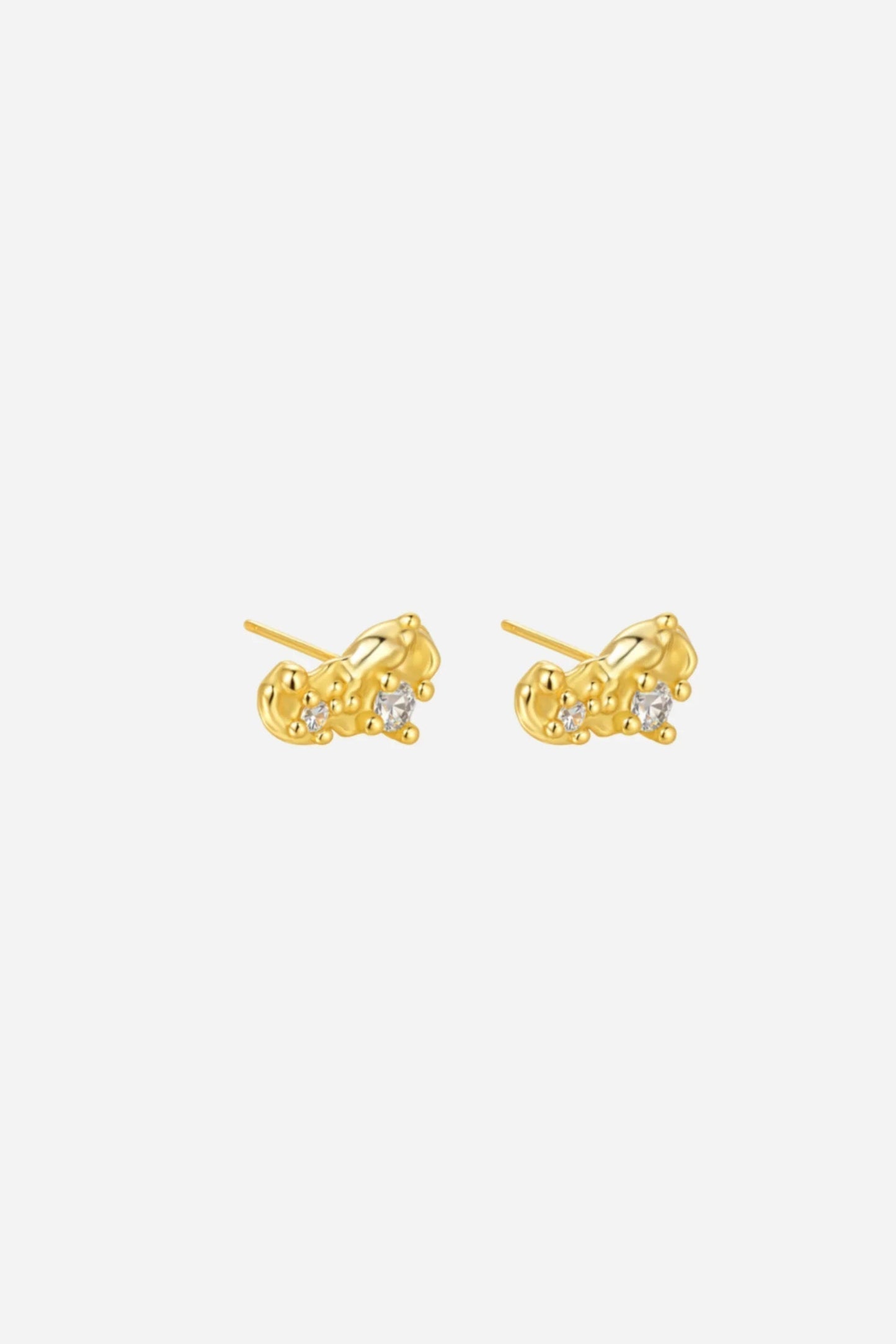Andcopenhagen Jewelry - Øreringe studs - 18 karat Guldbelagt 925 Sterlingsølv - Amelie