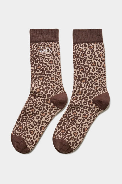 Lala Berlin - Strømper - Brown Leo - Lala Socks 2