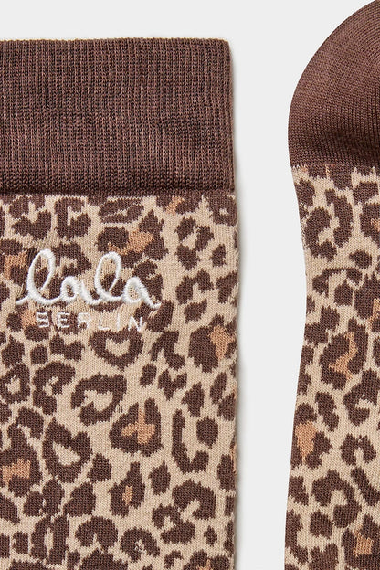 Lala Berlin - Strømper - Brown Leo - Lala Socks 2
