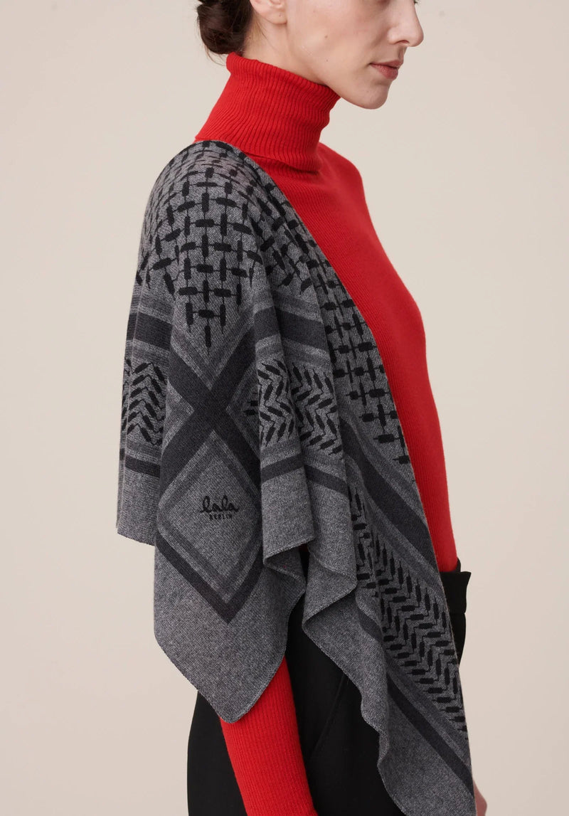 Lala Berlin - Cashmere tørklæde - Lubecca Dark Grey Melange - Trinity Classic M
