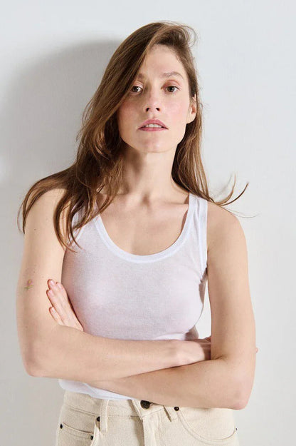 American Vintage - Tank top - Blanc - Massachusetts