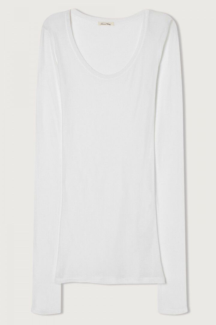 American Vintage - Langærmet t-shirt - Blanc - Massachusetts