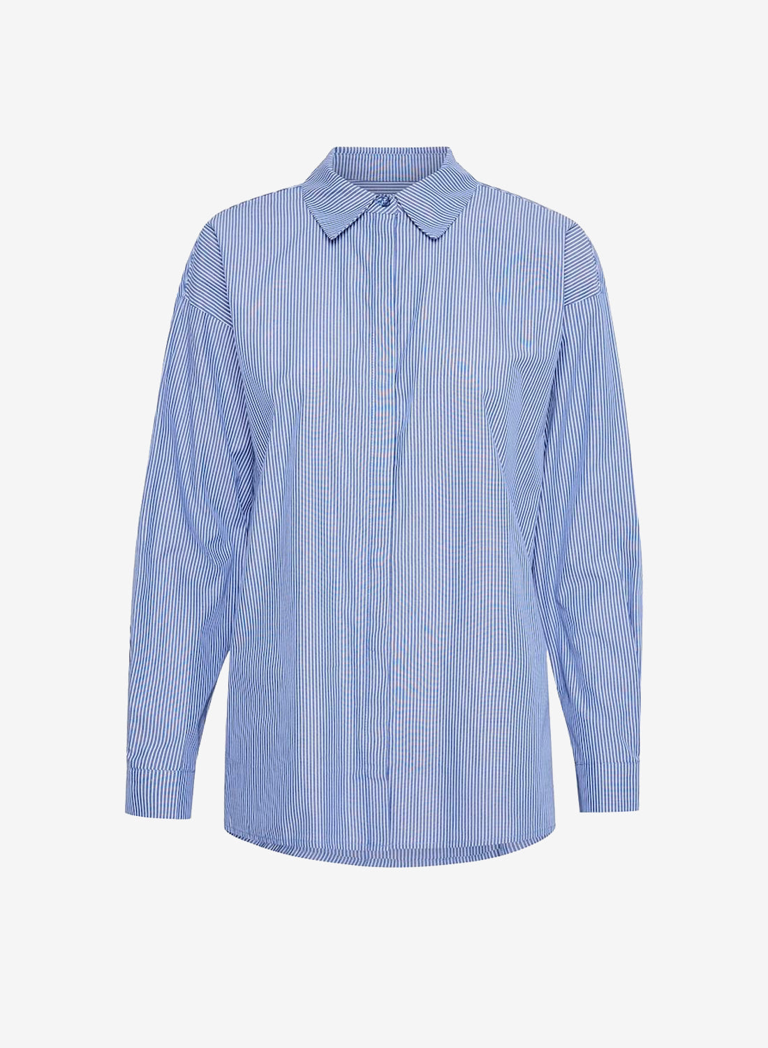 My Essential Wardrobe 03 The Shirt Medium Blue Striped