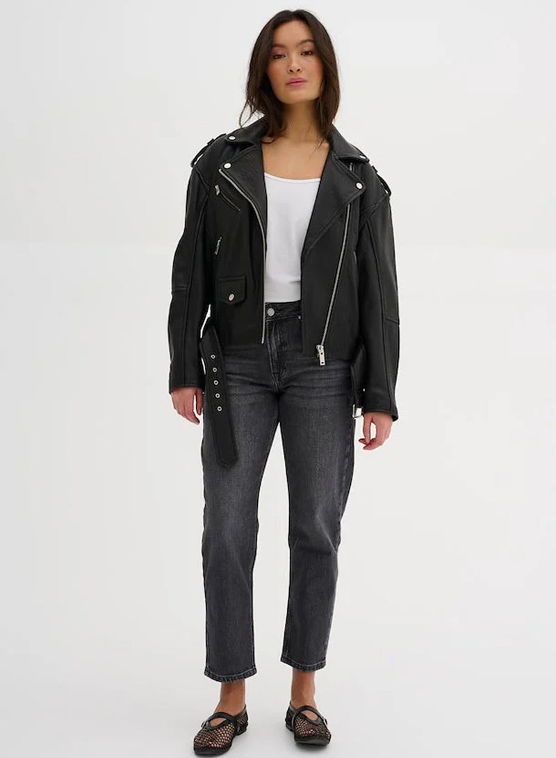 My Essential Wardrobe Gilo MW Leather Jacket Black