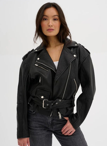 My Essential Wardrobe Gilo MW Leather Jacket Black