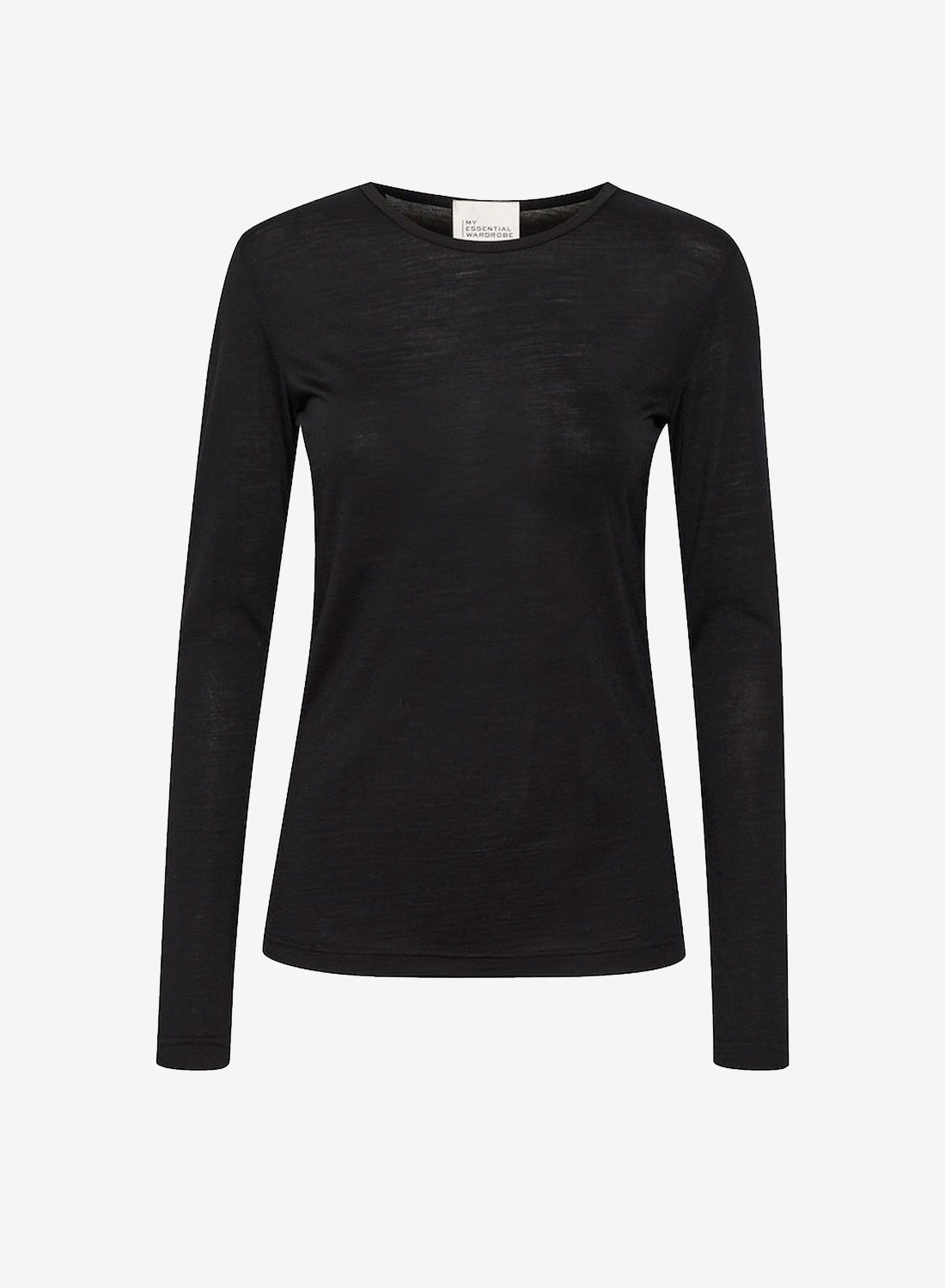 My Essential Wardrobe The Oneck Long Sleeve Black
