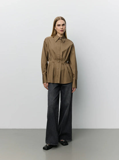 Sofie Schnoor - Skjorte - Middle Brown - Mikrasw Fitted