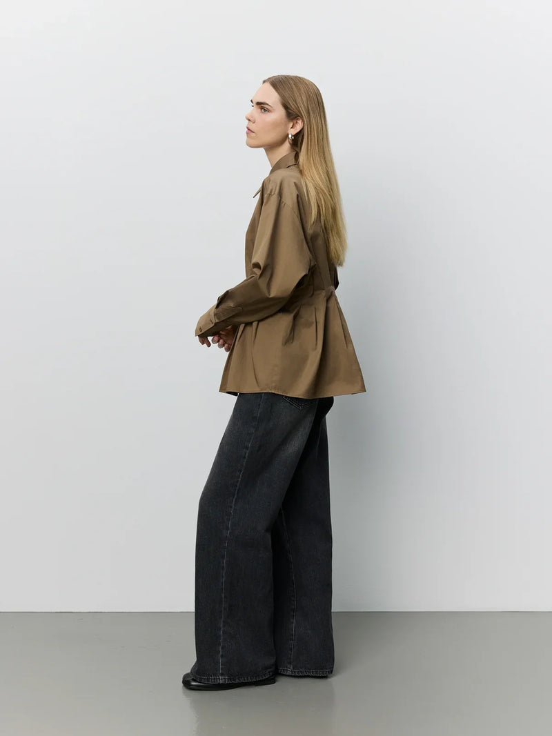 Sofie Schnoor - Skjorte - Middle Brown - Mikrasw Fitted