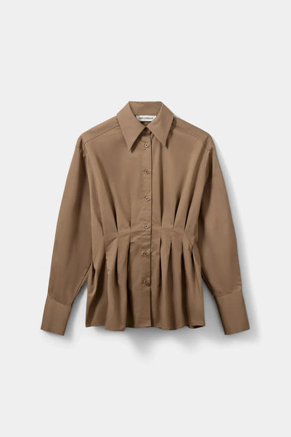 Sofie Schnoor - Skjorte - Middle Brown - Mikrasw Fitted
