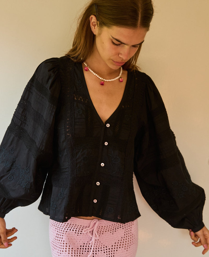 Sissel Edelbo - Skjorte - Almost Black - Mabel
